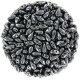 Czech DropDuo beads 3x6mm Jet hematite 23980/14400